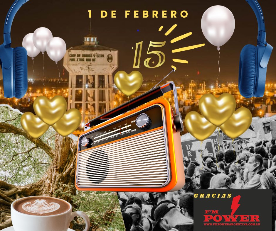 #RioTercero Llegamos a los 15 años  gracias a  ustedes  que nos escuchan y leen. GRACIAS GRACIAS GRACIAS