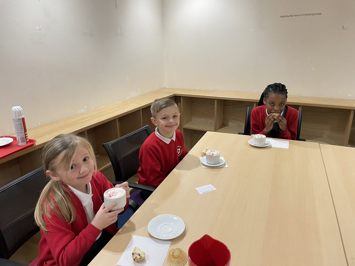 RavenscroftCP's tweet photo. Well done to this week’s winners of Afternoon Tea with the Headteacher. 👏🌟 (Excuse the bare walls - we’re decorating 🙈). #InEveryDay #InOnTime #AttendanceMatters #Proud https://t.co/jReOtEQOTa