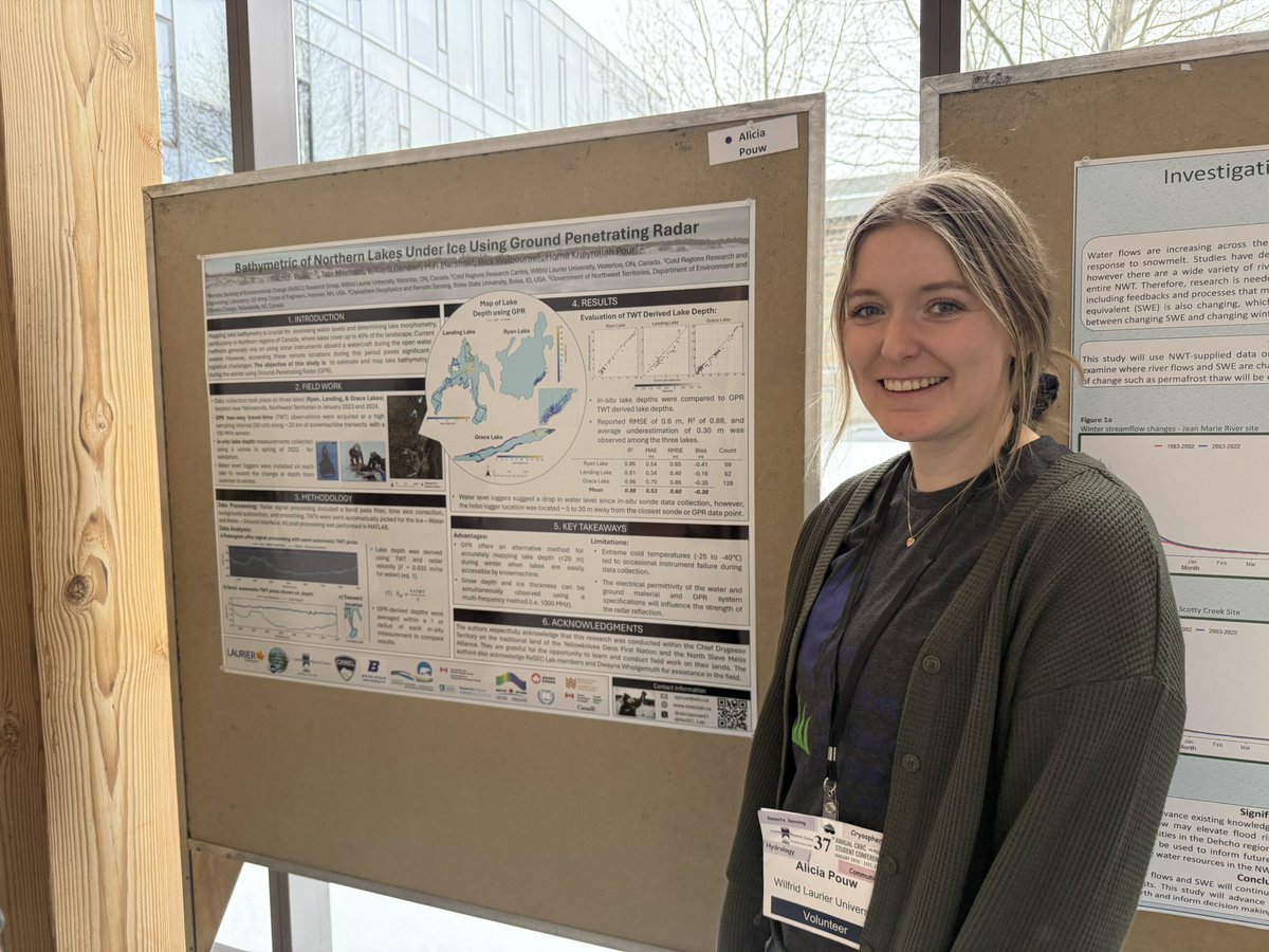 ReSEC Lab (@resec_wlu) on Twitter photo Awesome to see #ReSEC's PhD candidate <a href="/AliciaPouw21/">Alicia Pouw</a> and Postdoc <a href="/gift_att/">Gifty Attiah</a> presenting at the #CRRC2025 poster session! Their research on mapping lake bathymetry and modelling lake ice sparked great discussions alongside other student presentations. Awesome to see #ReSEC's PhD candidate <a href="/AliciaPouw21/">Alicia Pouw</a> and Postdoc <a href="/gift_att/">Gifty Attiah</a> presenting at the #CRRC2025 poster session! Their research on mapping lake bathymetry and modelling lake ice sparked great discussions alongside other student presentations.