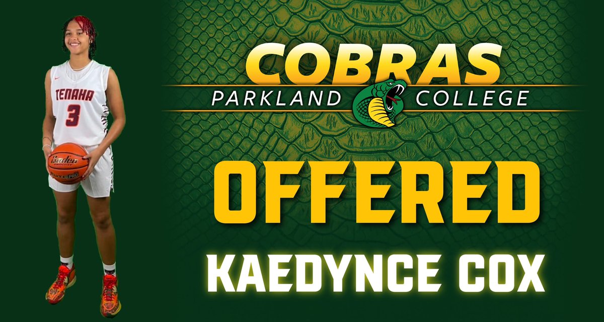 Kaedynce(sug) Cox (@kaecox3) on Twitter photo I am blessed to receive an offer from Parkland College💚💛 <a href="/JeanDemosthenes/">Jean H. Demosthenes</a>
<a href="/TenahaGBB/">Tenaha Girls Basketball</a> <a href="/HigherGoalsHoop/">Higher Goals (Official Member of Select 40)</a> I am blessed to receive an offer from Parkland College💚💛 <a href="/JeanDemosthenes/">Jean H. Demosthenes</a>
<a href="/TenahaGBB/">Tenaha Girls Basketball</a> <a href="/HigherGoalsHoop/">Higher Goals (Official Member of Select 40)</a>