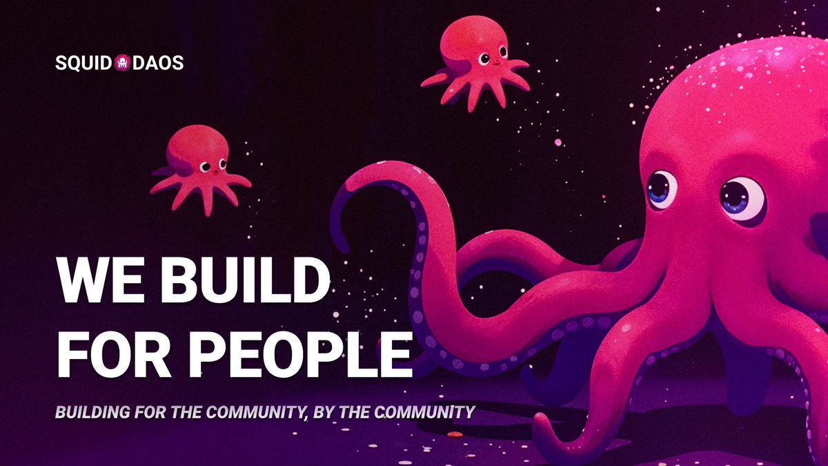 🐙 SquidDaos Core Values: We Build For People

At #SquidDaos, building for the community, by the community is our core mission.

1️⃣Community-Driven Capital 
Pool funds and back high-potential assets with collective decision-making

2️⃣ On-Chain Transparency 
Every transaction is