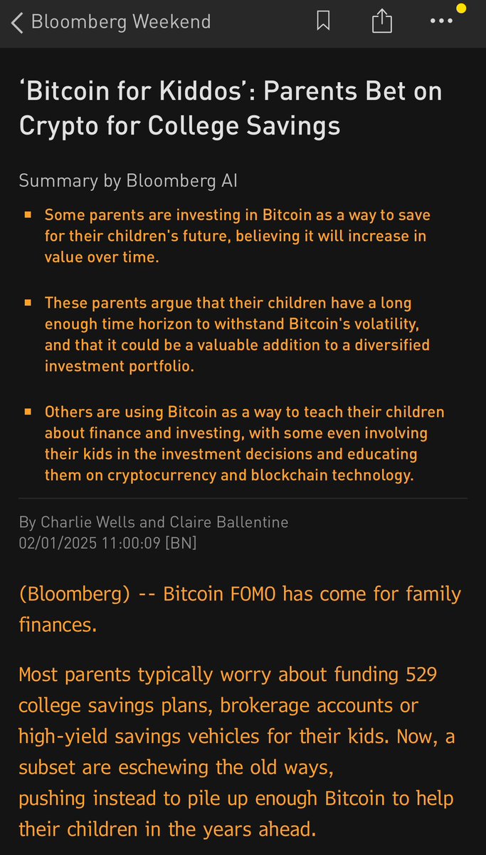 James Seyffart (@jseyff) on Twitter photo This really does feel like something youâd look back on and be like:
âobviously we were near the top. People were bragging in news articles about dumping stocks to buy bitcoin with their kidsâ college fundsâ
Either a paradigm shift or âtoppyâ behavior đ€
Courtesy of <a href="/cfb_18/">Claire Ballentine</a> This really does feel like something youâd look back on and be like:
âobviously we were near the top. People were bragging in news articles about dumping stocks to buy bitcoin with their kidsâ college fundsâ
Either a paradigm shift or âtoppyâ behavior đ€
Courtesy of <a href="/cfb_18/">Claire Ballentine</a>