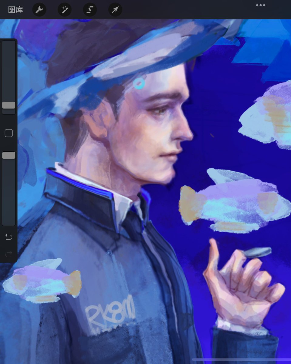 KitaUmiRokesyid's tweet image. 修改太多次画不下去了……总之截点局部发出来吧🫠#hankcon #dbh #hannor #DetroitBecomeHuman