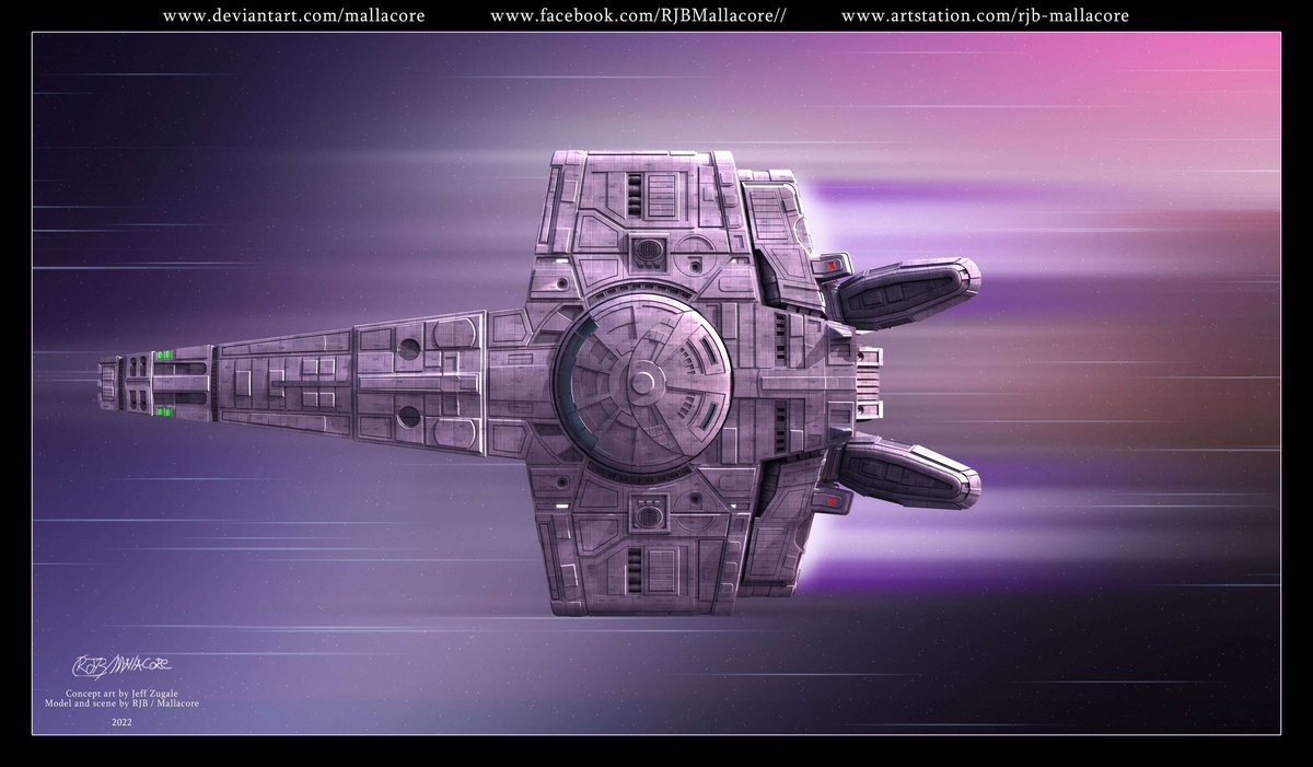 RJB_Mallacore's tweet image. A 3d model I made based on concept art by Jeff Zugale.
Enjoy.
#sciart #scifiart