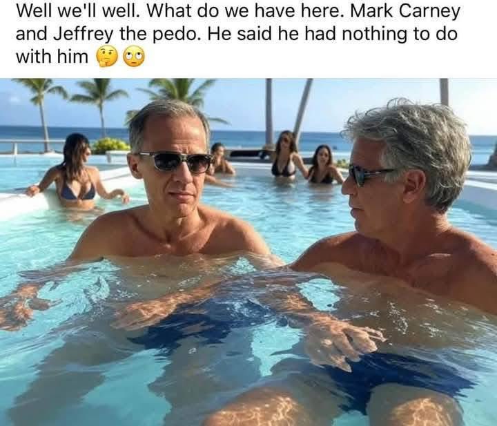 Dear <a href="/CommunityNotes/">Community Notes</a> , can you please verify that this photo of <a href="/MarkJCarney/">Mark Carney</a> and Jeffrey Epstein is a fake? I don’t want to believe that the <a href="/liberal_party/">Liberal Party</a> is stupid enough to….😳