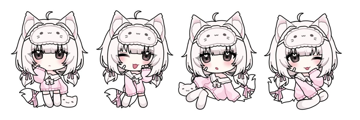 miu_chaa's tweet image. chibi bundle for @kitsukimeiko ✿