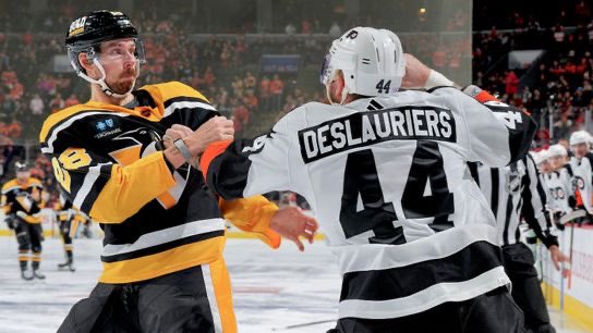 gopens_fphilly's tweet photo. Man I’ll miss Pettersson he really was a true Penguin. Such a talented defenseman and best of all he never backed down. I mean this mfer fought Tom Wilson and Nick Delauriers as possibly one of the skinniest defenseman out there. Hope you do well in Vancouver #MP28 https://t.co/Tr5i06LlD8