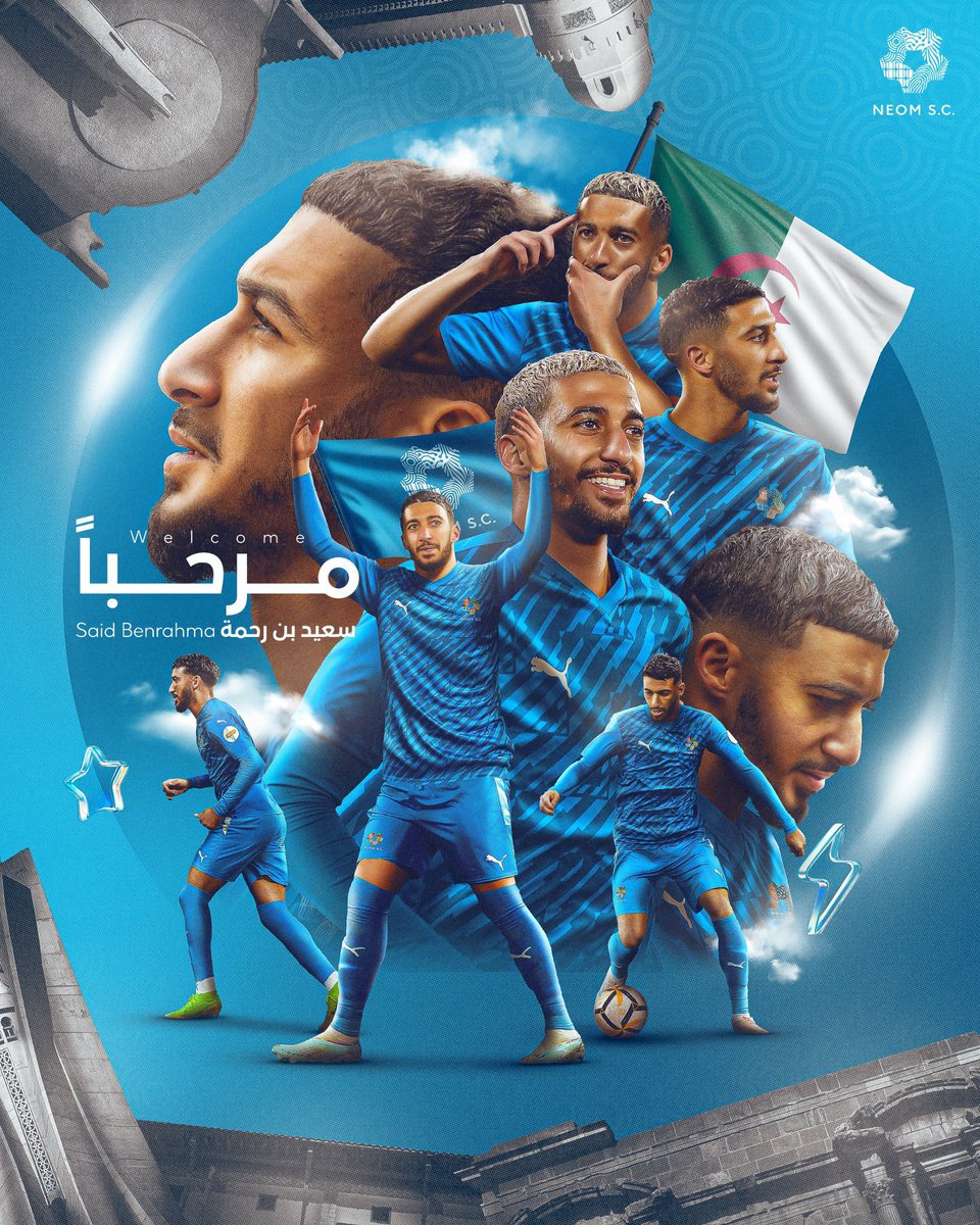 t247net's tweet photo. OFFICIAL: NEOM SC have signed winger Saïd Benrahma on loan from Olympique Lyonnais until June 2025 with an obligation to buy in the event of the club's promotion to the top flight this season.
#NEOMSC #SaudiFirstDivisionLeague #Transfers https://t.co/2jxeyftM9U