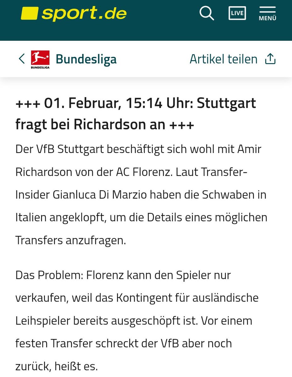 Was denkt ihr bekommt unser VfB Stuttgart noch diesen Spieler verpflichtet