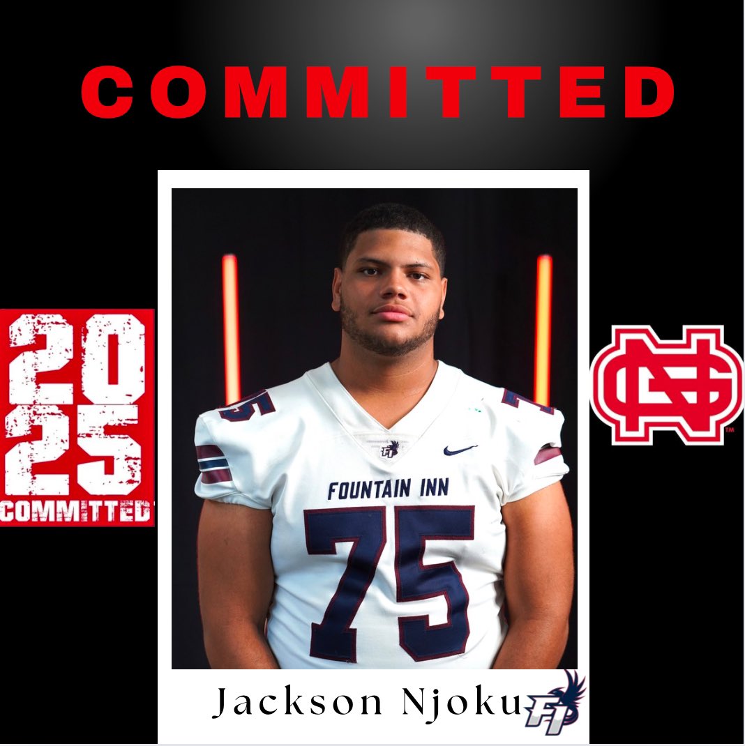 Fury_Boosters (@furyboosters) on Twitter photo Congratulations to <a href="/JacksonNjoku1/">Jackson Njoku</a>!
Jackson has committed to continue his football career at North Greenville University! <a href="/FIHSfootball44/">Fountain Inn High School Football</a> <a href="/NGUFootball1/">North Greenville Football</a> Congratulations to <a href="/JacksonNjoku1/">Jackson Njoku</a>!
Jackson has committed to continue his football career at North Greenville University! <a href="/FIHSfootball44/">Fountain Inn High School Football</a> <a href="/NGUFootball1/">North Greenville Football</a>
