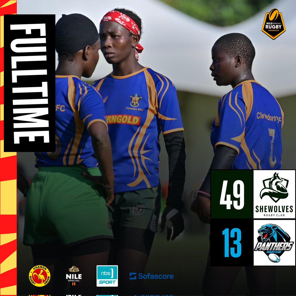 Uganda Rugby Premiership (@rugbypremierug) on Twitter photo A commanding ππ-ππ victory as <a href="/shewolvesrfc/">She Wolves RFC</a> tear through <a href="/PanthersRugbyUg/">Panthers Rugby Club</a>!
#NileSpecialRugby #RaiseOurGame #UgandaRugby #RugbyPremiershipUG #NBSportRugby A commanding ππ-ππ victory as <a href="/shewolvesrfc/">She Wolves RFC</a> tear through <a href="/PanthersRugbyUg/">Panthers Rugby Club</a>!
#NileSpecialRugby #RaiseOurGame #UgandaRugby #RugbyPremiershipUG #NBSportRugby