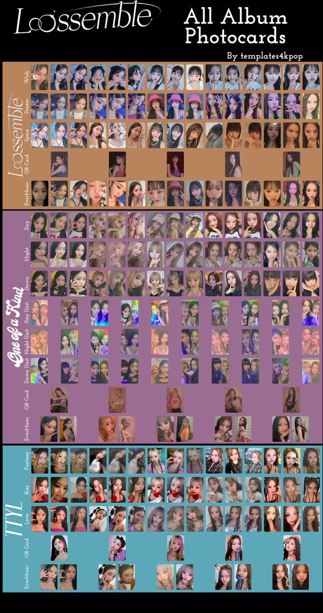 request] Loossemble Loona Album Photocard pc Template ! 루셈블