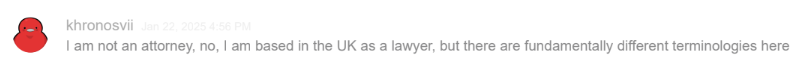 TheOtherFrost's tweet photo. [Update]
-Pirate Software doubled down on the unlawful DMCA notice
-Khronos is a UK copyright lawyer which is very different from a US attorney, so PS might be operating on bad legal advice
-Screenshots of discord logs and emails
https://t.co/4FVvzoMlw6 https://t.co/1SSJc5IqFC