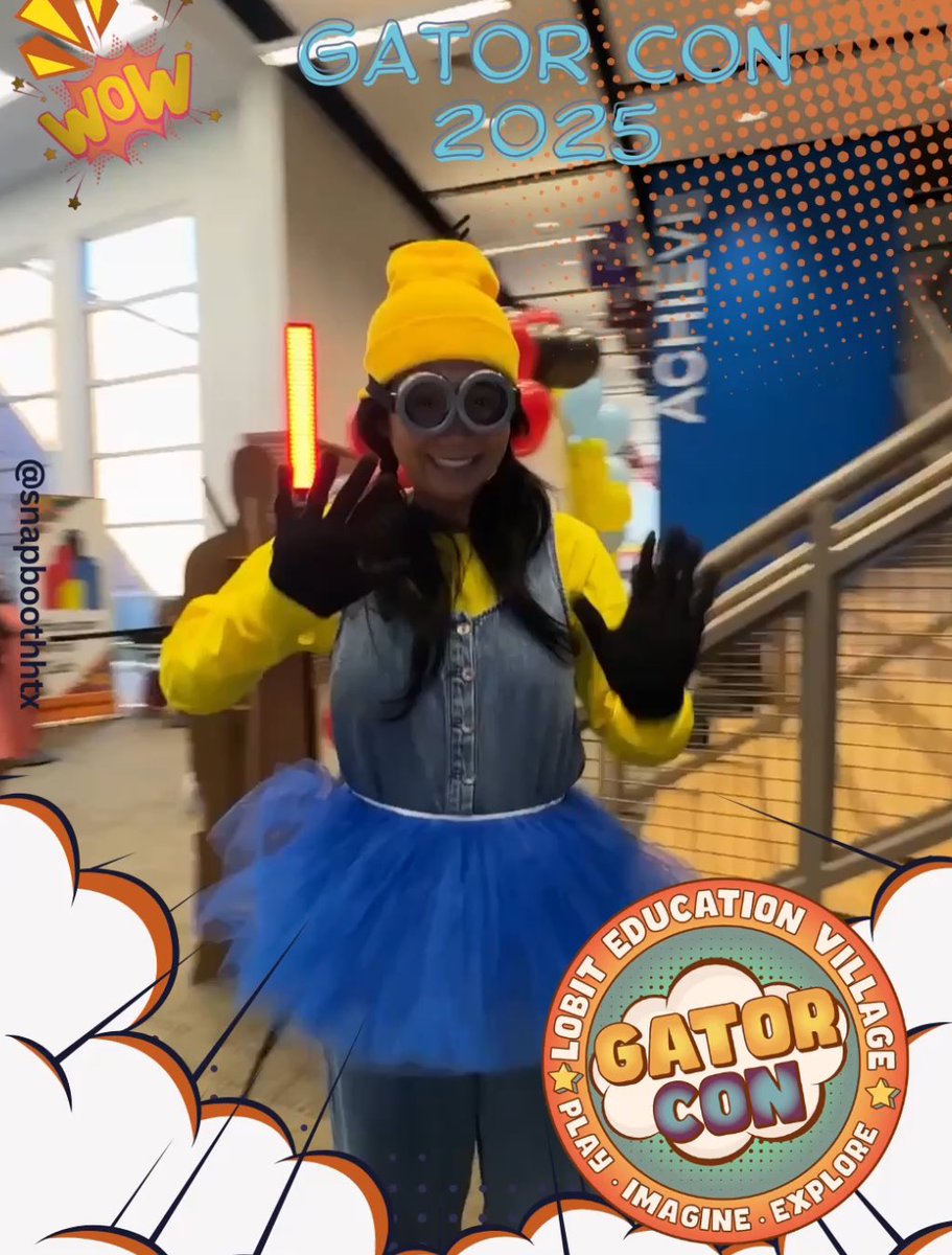 DrBrownEDU's tweet photo. Had an absolute blast at #GatorCon today! Playing a minion and acting the part was so much fun, but the best part was seeing the kids’ smiles and excitement. Love our Gator community! #GatorNation 🐊#GatorCon2025 https://t.co/hNEX73Vz8k