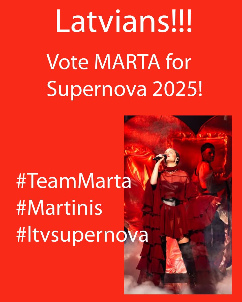So proud of <a href="/martagrigale/">MARTA</a>!! #latvia VOTE for Lovable SN01 #teammarta #ltvsupernova #ltvsupernova2025