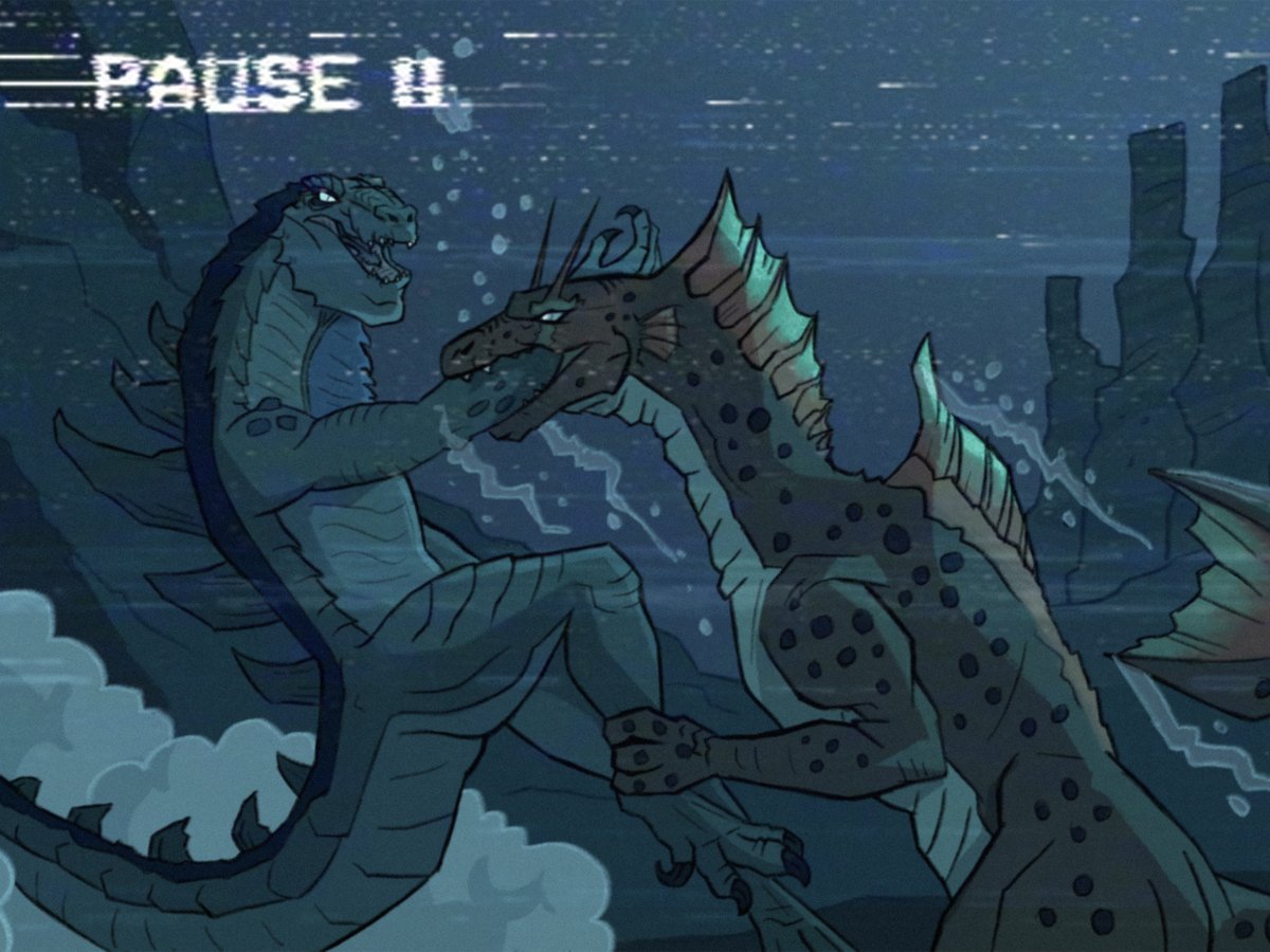 Emily_Art's tweet photo. A couple of Godzilla the Series crossover speedpaint request rewards. https://t.co/FMcERdyMIR