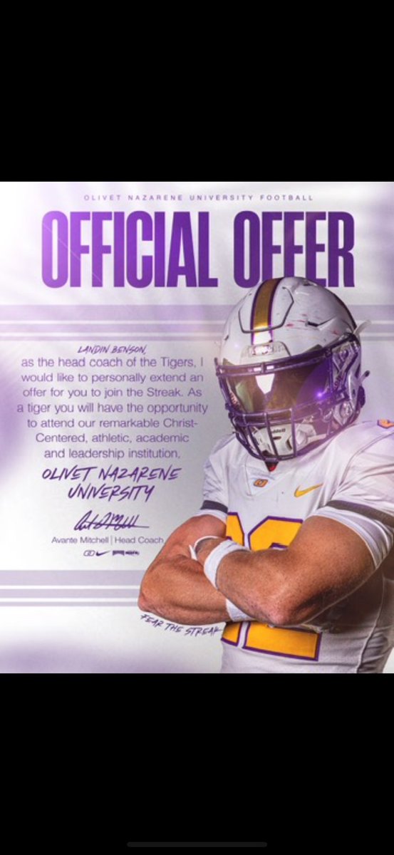Had a great time at Olivet Nazarene University and thankful to receive an offer to play! <a href="/CoachJG__/">Coach JG</a> <a href="/ONAZFootball/">ONU FOOTBALL</a> <a href="/CoachBeckham/">Coach Beckham</a>