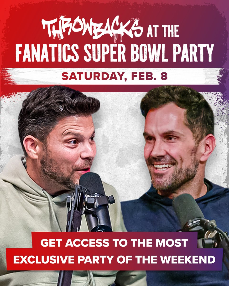 Throwbacks (@throwbacksshow) on Twitter photo Special episode alert 🚨 : Join @mattleinartqb & <a href="/jerryferrara/">Jerry Ferrara</a> as Throwbacks reports from the Fanatics Super Bowl Party. Special episode alert 🚨 : Join @mattleinartqb & <a href="/jerryferrara/">Jerry Ferrara</a> as Throwbacks reports from the Fanatics Super Bowl Party.
