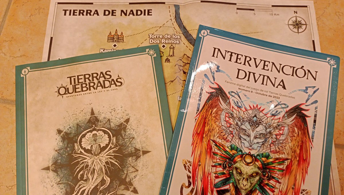 ¡Grandes noticias! Tierra de Nadie, entorno de campaña para Tierras Quebradas, gana el premio Vetustini 2024 a mejor suplemento. Intervención Divina hace lo propio a mejor proyecto gratuito.