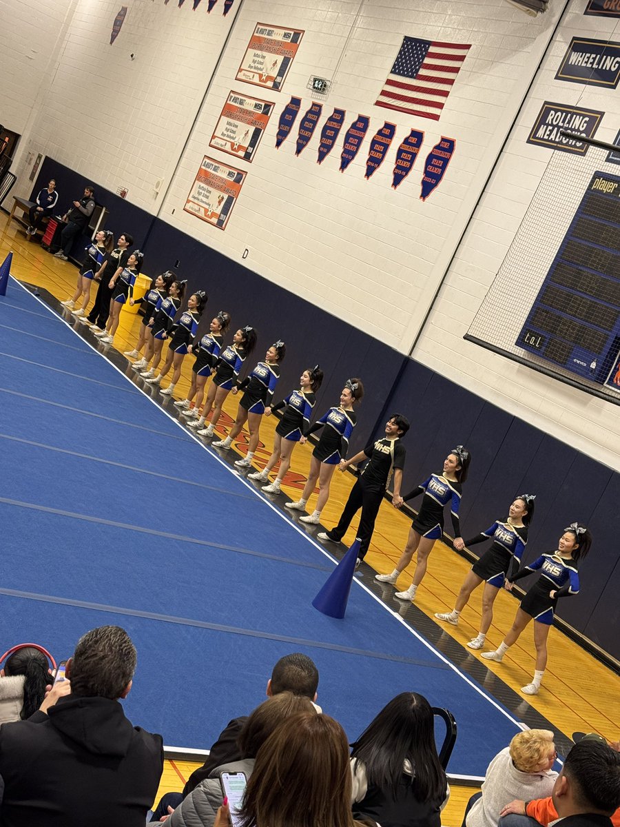 hubbardbradford's tweet photo. Beyond proud of this @Wheeling_Cats cheer team. Finished their competition season in 6th at #IHSASectionals - .97 pts from a trip downstate. Best I’ve seen them hit their routine, ever. Way to represent, show up, and show out! #TheWheelingWay #Wheeling25 #makeitmatter https://t.co/g3GC3TMo2v