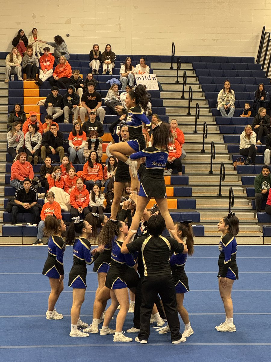 hubbardbradford's tweet photo. Beyond proud of this @Wheeling_Cats cheer team. Finished their competition season in 6th at #IHSASectionals - .97 pts from a trip downstate. Best I’ve seen them hit their routine, ever. Way to represent, show up, and show out! #TheWheelingWay #Wheeling25 #makeitmatter https://t.co/g3GC3TMo2v