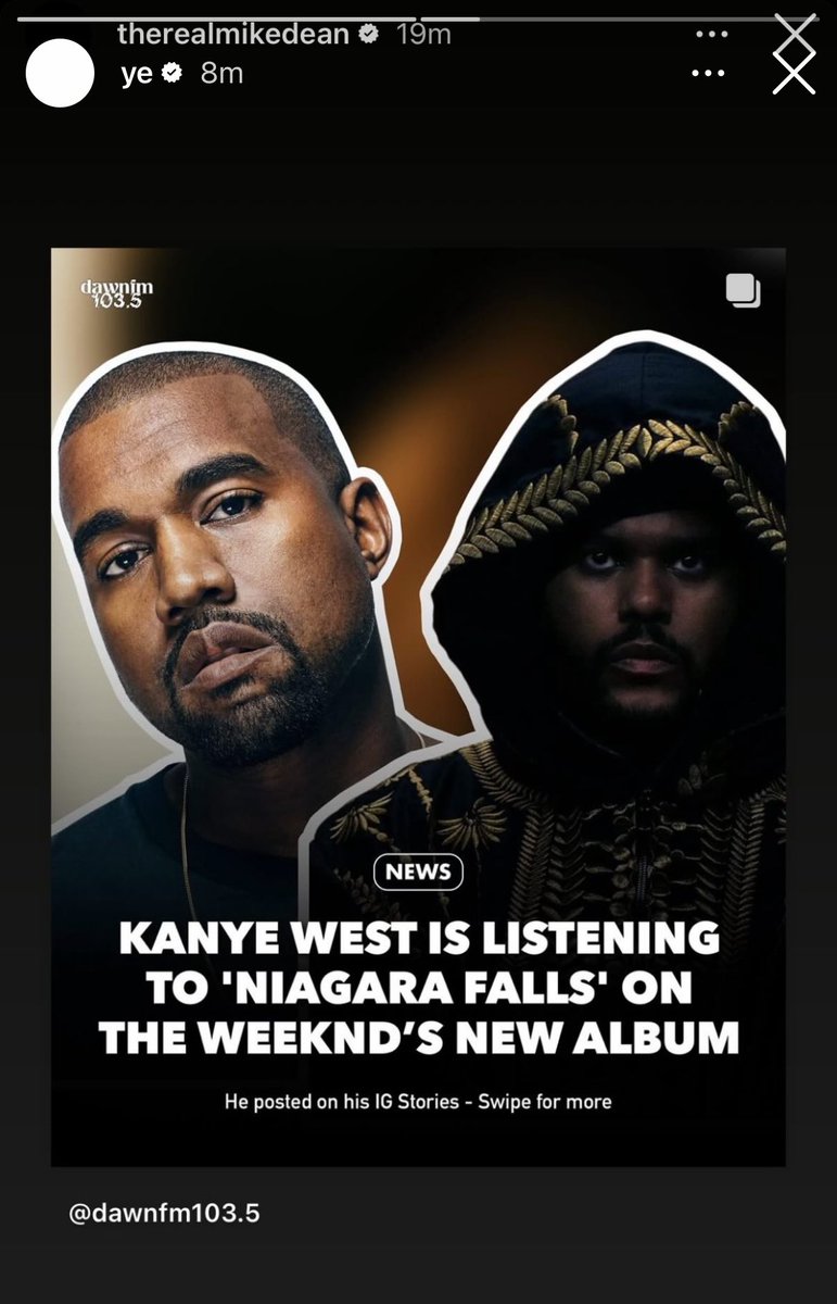 didjesusdrop's tweet photo. No way Kanye posted a story, deleted it, and then instead posted the news of him posting the story https://t.co/BjRC2CyJIp