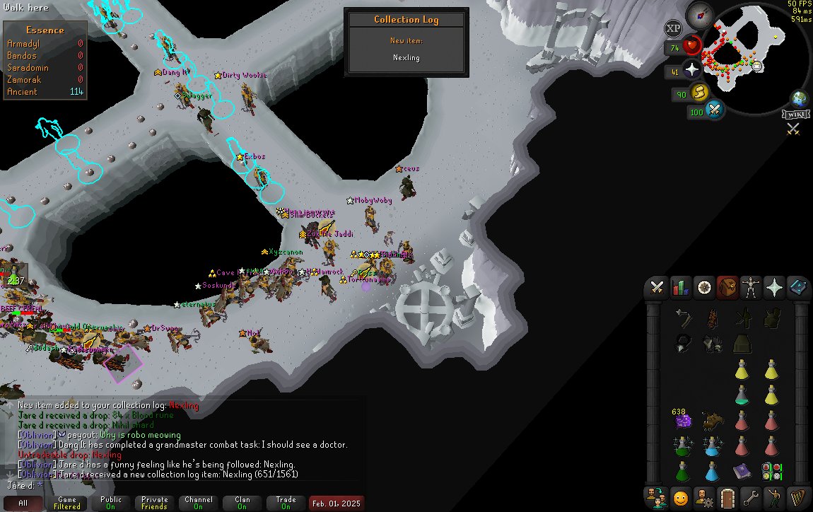 First sub 10 Nex kill world record! 
Featuring a 1/30k pet for Jare d!