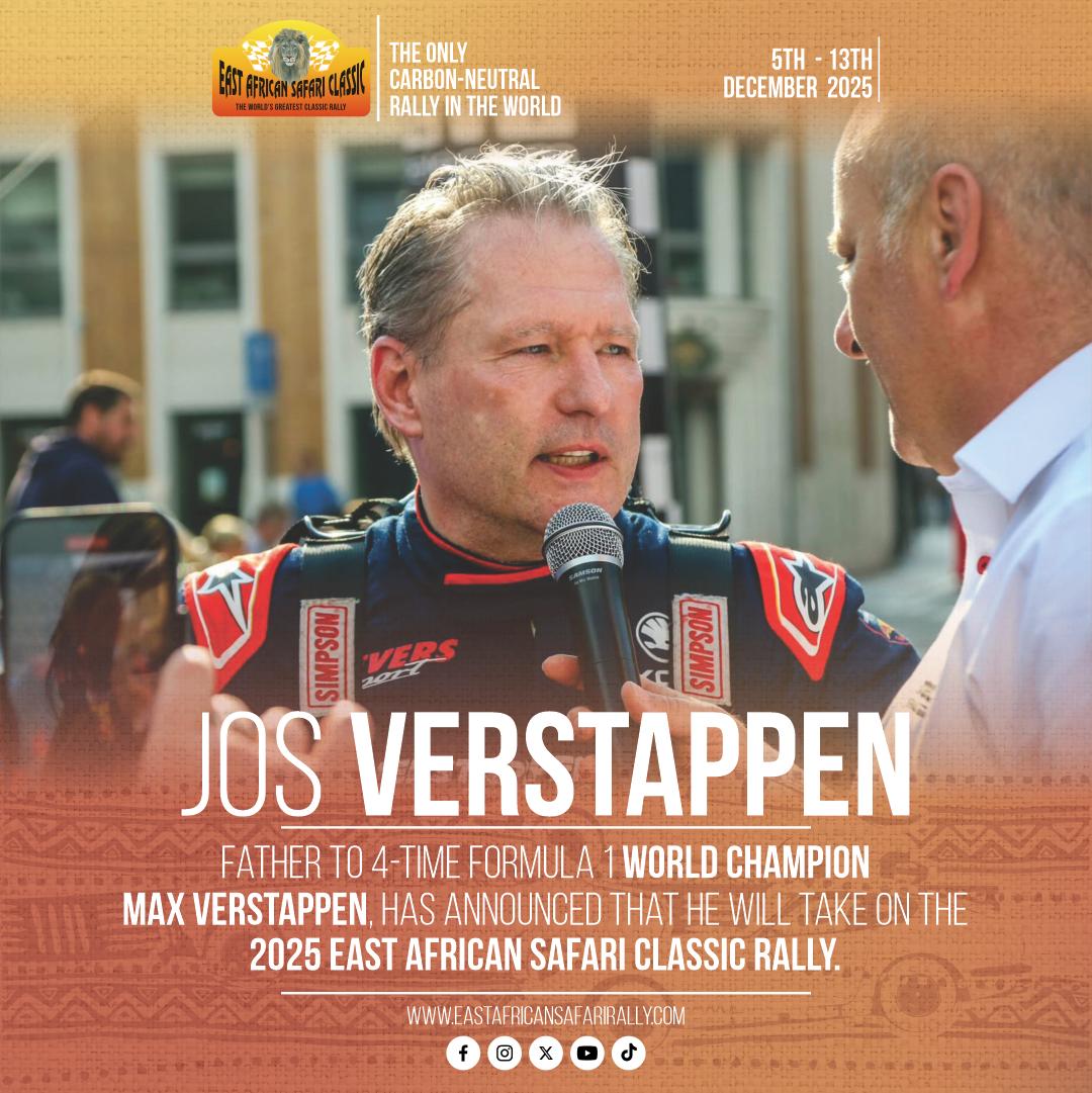 AnwarSidi's tweet image. Jos Verstappen, father of 4-time F1 World Champion Max Verstappen, is taking on the world’s toughest classic rally—the E. A. Safari Classic Rally 2025! 🇰🇪🔥 From tarmac to the toughest terrains, can the Dutch motorsport legend conquer Africa’s wildest rally?
Dec 5-13, 2025 Kenya