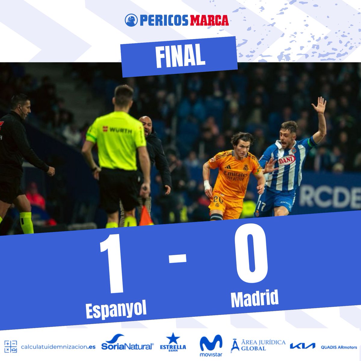 pericos_marca's tweet photo. #RCDE | ¡TOMA! ¡TOMA! ¡TOMA!

💙 ¡ENORME ESPANYOL!

⚽️ #EspanyolRealMadrid https://t.co/MJOecA1L0z