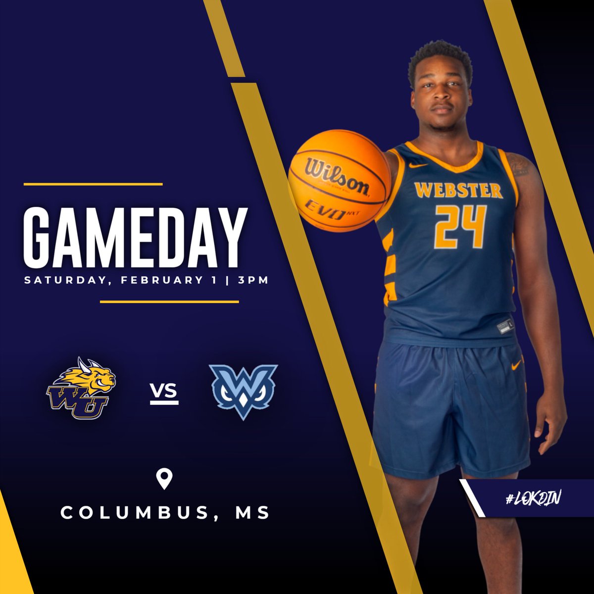 The Webster University men's basketball team is in Columbus, Mississippi today for a conference game against the MUW Owls starting at 3:00 PM CT. Here are the links:

Video: fan.hudl.com/usa/ms/columbu…

Live Stats: owlsathletics.com/sidearmstats/m…