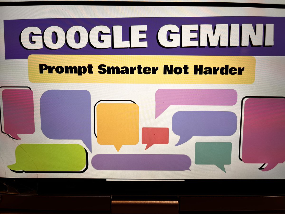 MrsHuber_DLC's tweet image. 🤯#TCEA Paradigm Shift in Action! 🤯 

Thank you @JacxonTECH for this gem— Googling and Prompting are two different skills! 

In order to maximize our output, we must UNLEARN the skills we’ve learned when Googling! 

Incredible!!