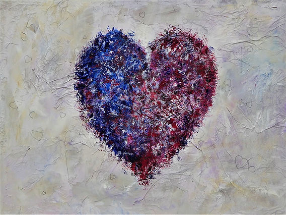 This month I have an artwork in the Artists at the Meadows gallery in Chelmsford. For the month of February, with the theme of love (it is Valentine's Day this month, after all), my Heart 2 Heart, mixed-media on boxed canvas is available.  #art #Chelmsford