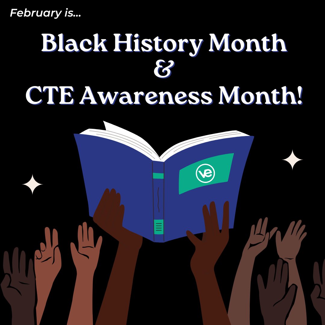 February is a BIG month of recognition and empowerment! 🌟 
We're celebrating Black History Month and CTE Awareness Month by highlighting inspiring stories from our alumni, entrepreneurs, and educators. Stay tuned! 👀
#veinternational #veproud #blackhistorymonth #cteawareness