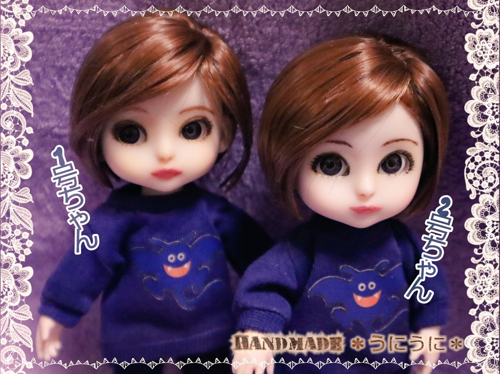 uniuni_handmade's tweet photo. とうとう人形まで作ってしまいました😝
セリアのヘッド＆ボディ！
美人だね〜フィギュあつかちゃん🫶🏻
2号ちゃんのお顔の方が似てるな…とご本人の元へお嫁に👰
1号ちゃんは今後、私の着せ替え人形になる予定😂
もぉ〜💦色んな所が大変だったけど、初にしては可愛いよね！？😤
#關doing
#うにぃの手仕事 https://t.co/tzvx4l6VOM