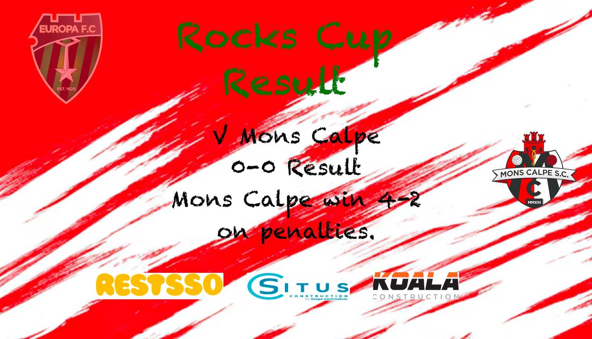 We lost 4-2 on penalties, after a 0-0 draw.