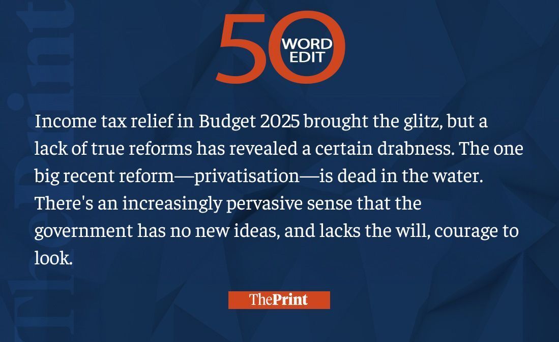 ThePrintIndia's tweet photo. In ThePrint #50WordEdit on privatisation

https://t.co/plqijsveSh https://t.co/1bCuF1OcpF