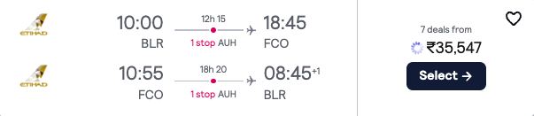 outofofficedaku's tweet photo. #LOOTOOOᵈᵃᵏᵘ

Bangalore ✈️ Rome Return 
Rs. 35K 🎒💼
Fly with @etihad 🤌
Mar, Apr, May, Jun 2025 

Share | RT

#DakuFlightDeals https://t.co/uX4kG9cARM