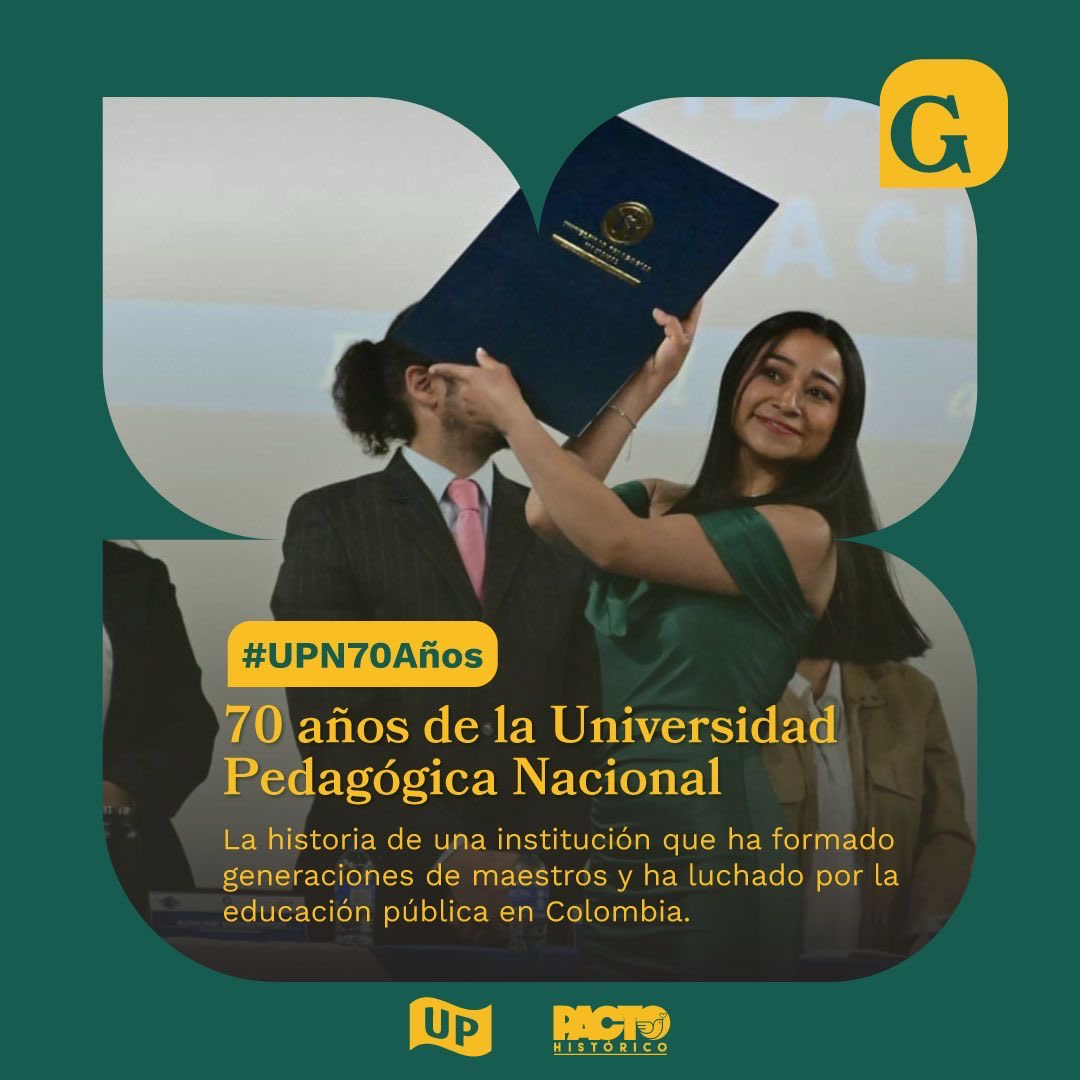 BecerraGabo's tweet photo. #UPN70Años | Hoy celebramos los 70 años de la Universidad Pedagógica Nacional (@comunidadUPN), una institución que ha formado generaciones de docentes y ha sido protagonista en la lucha por la educación pública en Colombia. ¡Conoce su historia! 🧵👇 https://t.co/vK1GIXbrWz