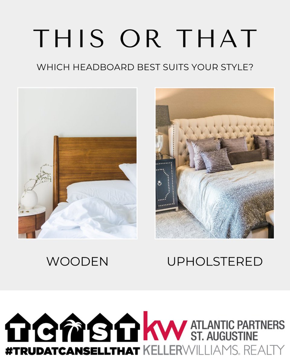 trudatcansell's tweet image. A comfortable bed is the secret to a restful night, but the perfect headboard? That’s what transforms your bedroom into a sanctuary! 🛏️✨
Which style speaks to your dream bedroom vibe? Let us know how you’d complete your perfect retreat! 🌙💤

#thisorthat #bedroom #bedframe