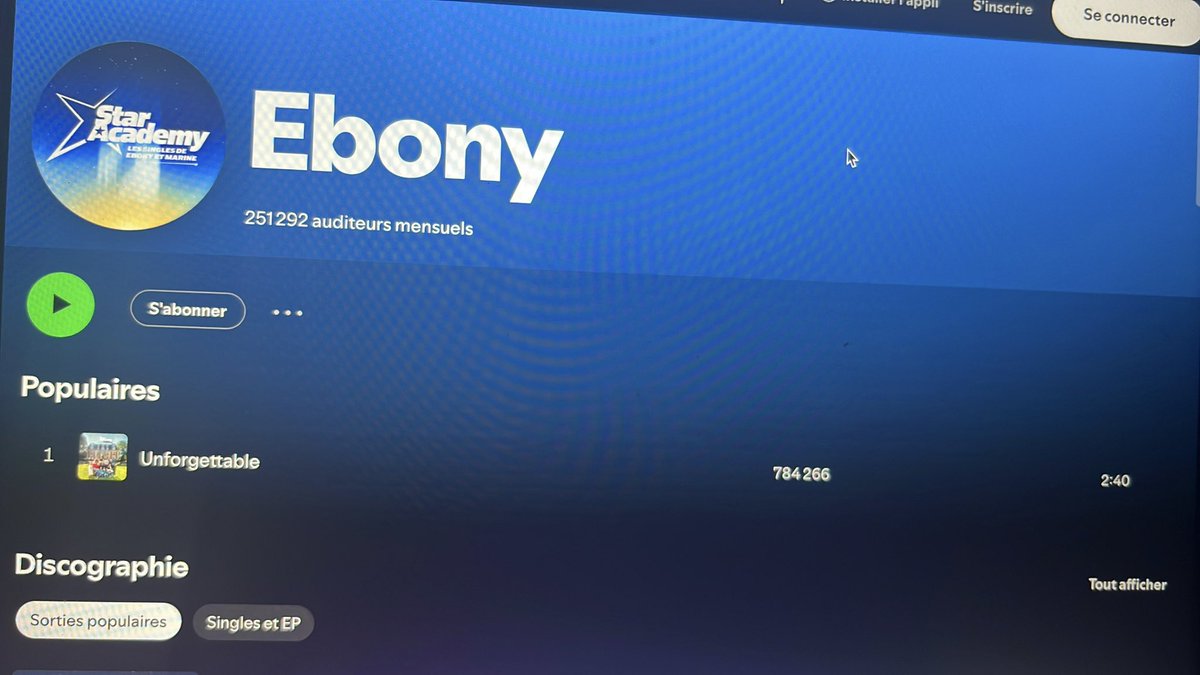 784k On continue de stream à fond pour lui faire les 1 millions quel mérite amplement notre Queen 🌟🫠👑🫶🏼 #ebony #StarAcademyLeLive #StarAcademy #Spotify #Unforgettable