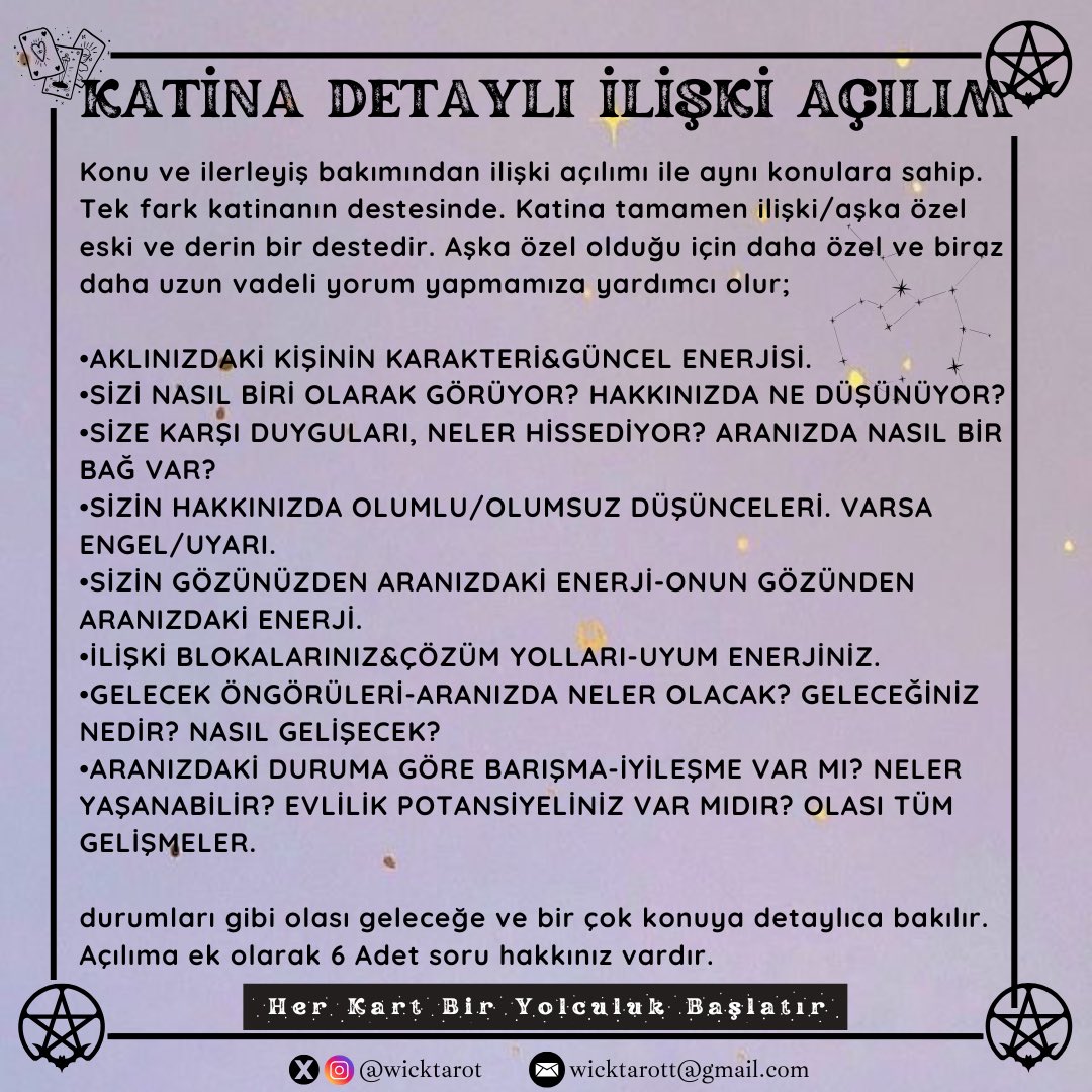 𝑤𝑖𝑐𝑘 🌙🦉♀︎♃ /randevular açık (@wicktarot) on Twitter photo Merhaba.🔮
Detaylı bilgi ve randevu için buradan veya Instagram’dan (<a href="/wicktarot/">𝑤𝑖𝑐𝑘 🌙🦉♀︎♃ /randevular açık</a>) DM yolu ile iletişime geçebilirsiniz ayrıca mail adresimden de randevu alabilirsiniz. Shopierden kart ile ödeme seçeneği de mevcuttur.🕯️
💌: wicktarott@gmail.com 🔮✨
Yollarımız buluştuysa vardır Merhaba.🔮
Detaylı bilgi ve randevu için buradan veya Instagram’dan (<a href="/wicktarot/">𝑤𝑖𝑐𝑘 🌙🦉♀︎♃ /randevular açık</a>) DM yolu ile iletişime geçebilirsiniz ayrıca mail adresimden de randevu alabilirsiniz. Shopierden kart ile ödeme seçeneği de mevcuttur.🕯️
💌: wicktarott@gmail.com 🔮✨
Yollarımız buluştuysa vardır