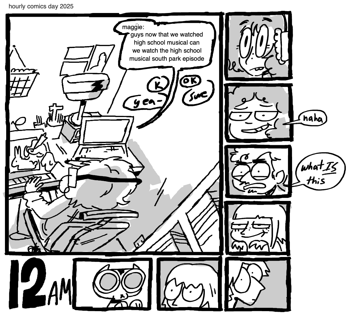 #hourlycomicday #HCD2025

12-11 AM (1/?) 