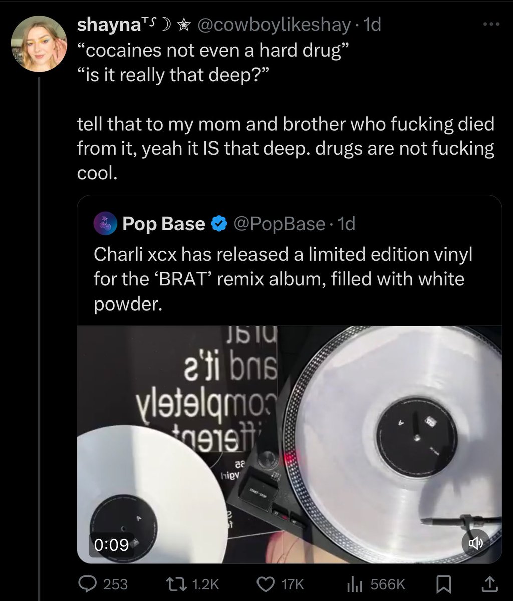 skyferrori's tweet photo. i don’t mean to be insensitive but how is that charli xcx’s fault? https://t.co/zGA6soAHhS