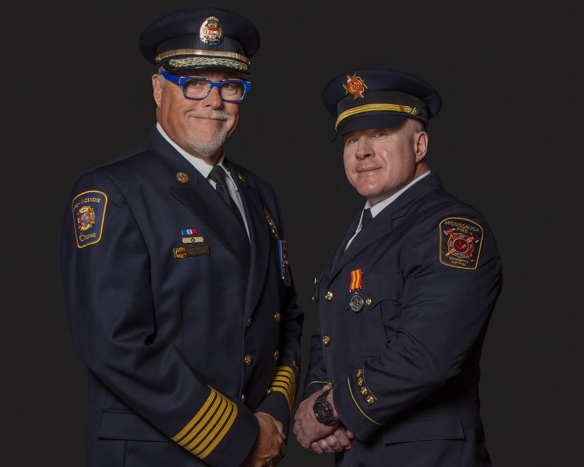 Sayers291's tweet image. Congratulations, Adam deHooge, on your promotion to Captain with Mississauga FES.  Thanks for allowing me to capture these images, with your Father, and our former Deputy Fire Chief at Oakville Fire.