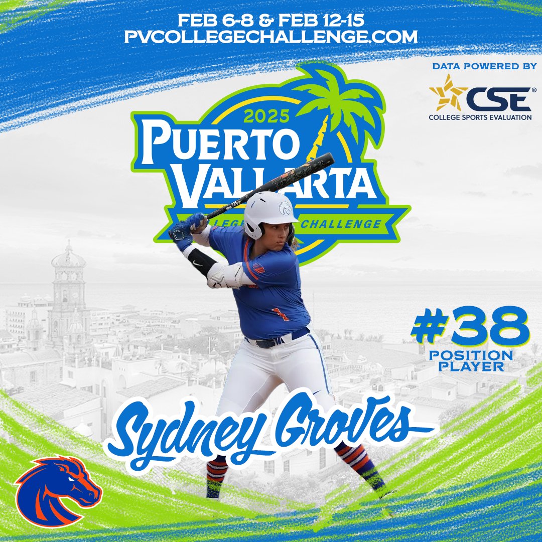 PV College Challenge (@pvcollegesb) on Twitter photo 🌴🥎 The Puerto Vallarta College Challenge 🤝Broncos. <a href="/BroncoSportsSB/">Boise State Softball</a> is ready to make a statement! Keep your eyes on <a href="/grovesyy00/">Sydney Groves</a>, the standout infielder bringing power to the Broncos' lineup. She ranked as the #38 Position Player in the <a href="/CSEvalSoftball/">CSE Softball</a> Preseason Rankings. 💥💙 🌴🥎 The Puerto Vallarta College Challenge 🤝Broncos. <a href="/BroncoSportsSB/">Boise State Softball</a> is ready to make a statement! Keep your eyes on <a href="/grovesyy00/">Sydney Groves</a>, the standout infielder bringing power to the Broncos' lineup. She ranked as the #38 Position Player in the <a href="/CSEvalSoftball/">CSE Softball</a> Preseason Rankings. 💥💙