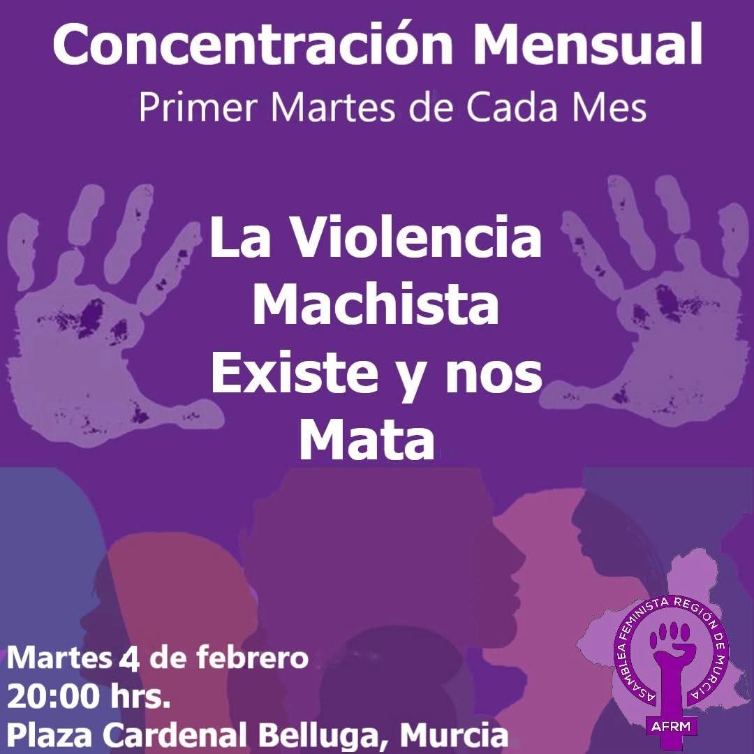 ‼️Este próximo martes te esperamos en la concentración mensual que convocamos para mostrar nuestra repulsa ante los #AsesinatosMachistas que no cesan.
Únete, Te Esperamos!
#LaViolenciaMachistaExisteYNosMata
#BastaYa
#ViolenciasMachistas
#NiUnaMás
#Hartas
#NiUnaMenos