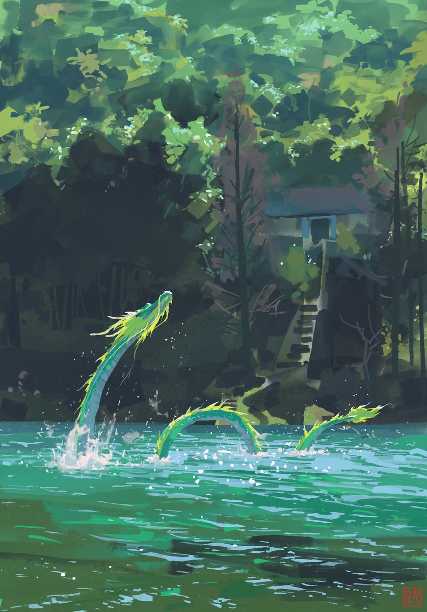 neo1900art's tweet image. 戏水