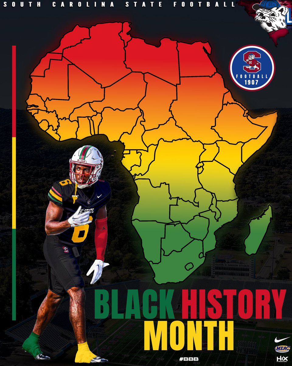 South Carolina State Football (@scstate_fb) on Twitter photo #GoDogs
BLACK HISTORY MONTH
Let’s take this moment to bring in BLACK HISTORY MONTH the correct way! All month long let’s Celebrate the accomplishments of our BLACK HISTORY!
<a href="/SCStateAthletic/">SC State Athletics</a> <a href="/SCSTATE1896/">SC State University</a> <a href="/MEACSports/">Mid-Eastern Athletic Conference</a> <a href="/coachberry77/">Chennis Berry</a>
#PayTheFEE
#DigDEEP
#FearTheBITE
#CWCW
BBB #GoDogs
BLACK HISTORY MONTH
Let’s take this moment to bring in BLACK HISTORY MONTH the correct way! All month long let’s Celebrate the accomplishments of our BLACK HISTORY!
<a href="/SCStateAthletic/">SC State Athletics</a> <a href="/SCSTATE1896/">SC State University</a> <a href="/MEACSports/">Mid-Eastern Athletic Conference</a> <a href="/coachberry77/">Chennis Berry</a>
#PayTheFEE
#DigDEEP
#FearTheBITE
#CWCW
BBB