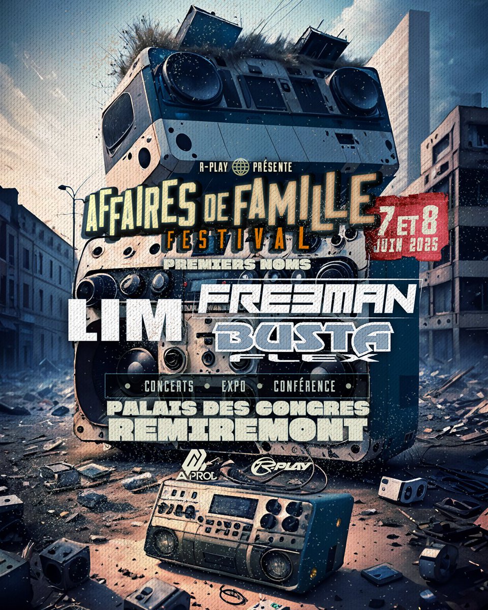 Le Festival Affaires de Famille annonce les premiers noms !
Rdv à Remiremont en juin! 
#rap #Festival #vosges