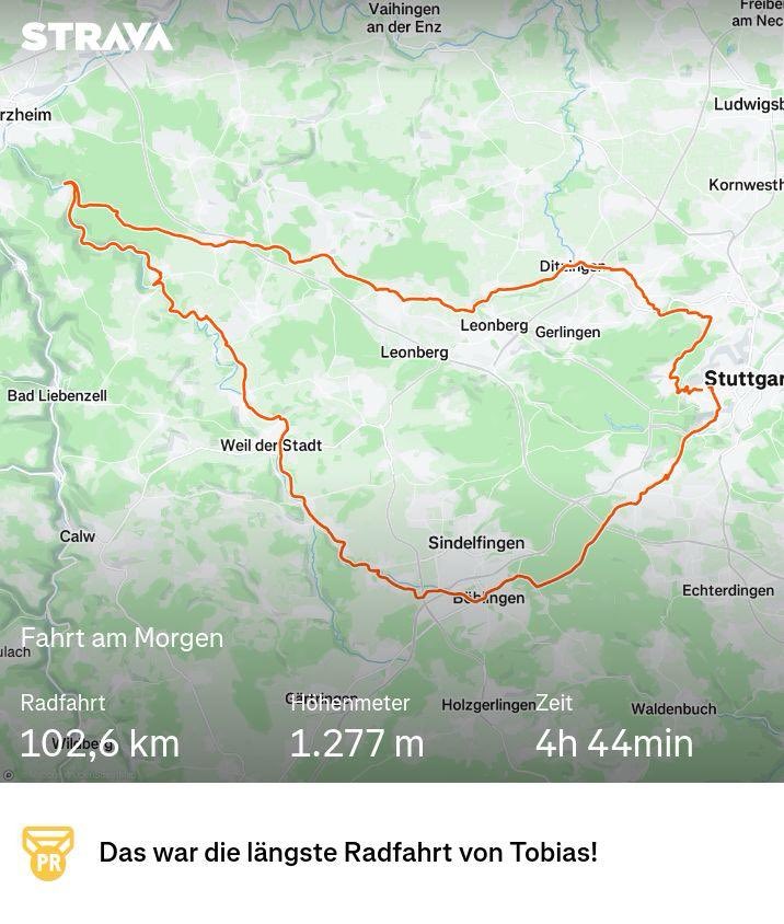 schallimov79's tweet photo. Die 100-Kilometer-Marke ist erstmals geknackt 💯🚴💪🏼 für das große Ziel muss der Schnitt aber noch hoch (von 22 auf mindestens 25) #roadtobrezelrace Sieh dir meine Radfahrt auf Strava an.
https://t.co/AyetXPwnMw https://t.co/sWMbLDs4Gb